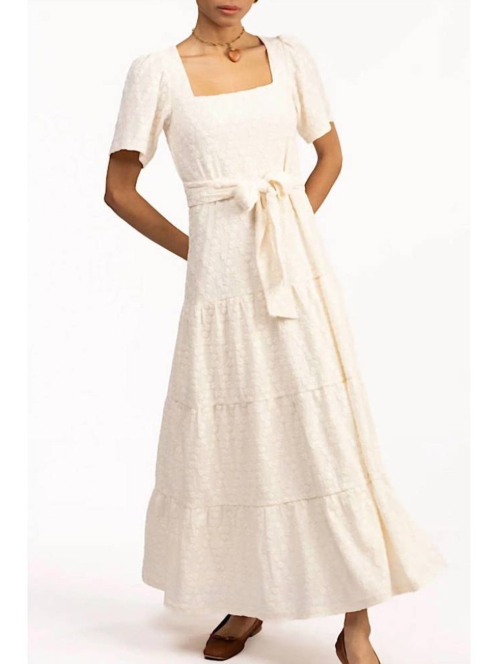 Smith & Quinn Lane Maxi Dress in Ivory/Cream Lace, L, NWT